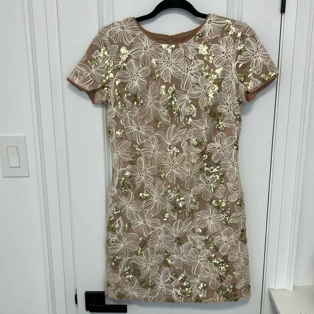 Floral Embroidered Short Sleeve Dress